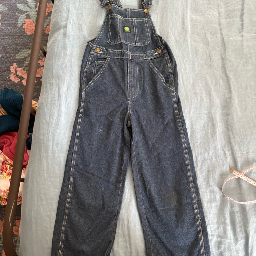 John Deere Kids Denim Overalls - Dark Blue